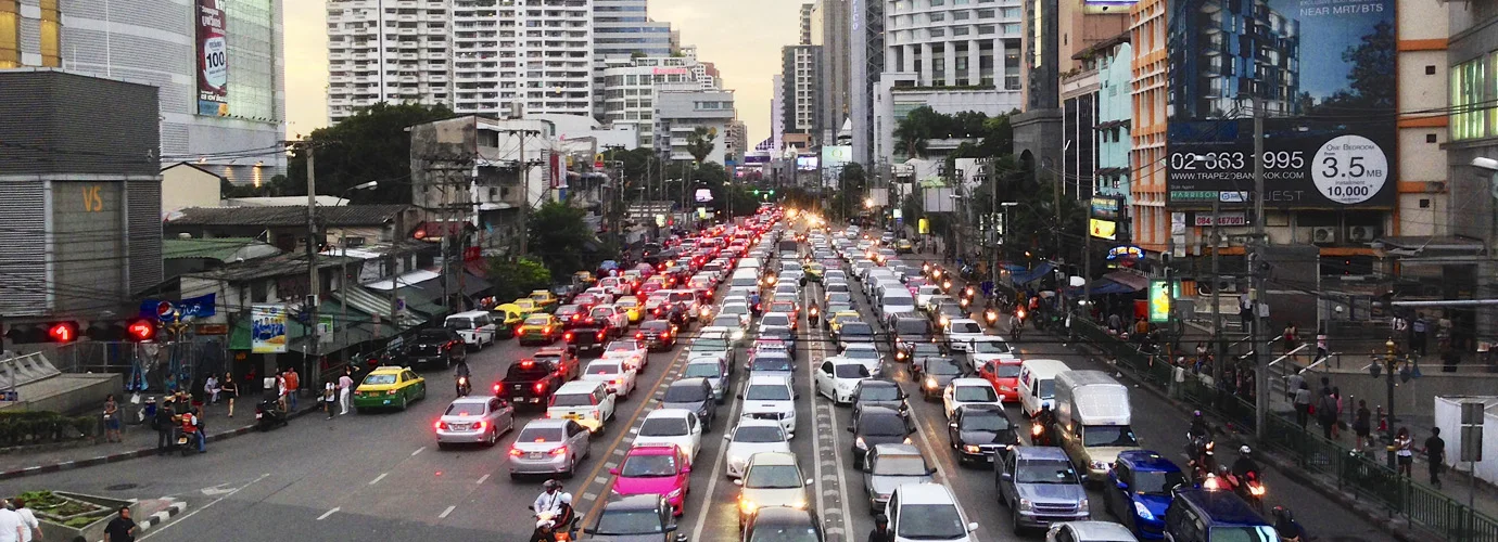 Het verkeer in Bangkok