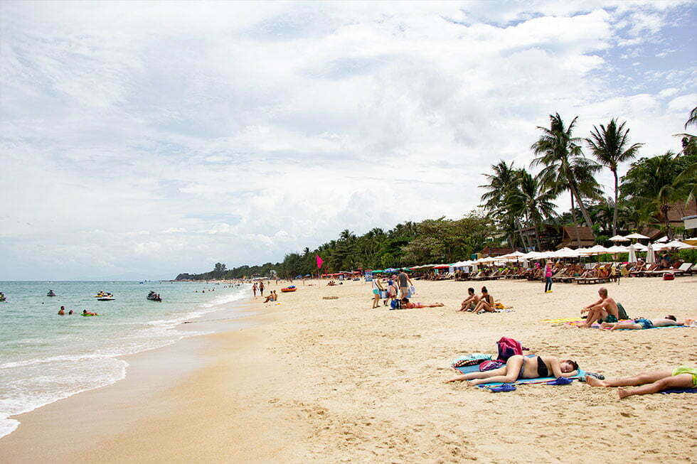 Lamai Beach op Koh Samui